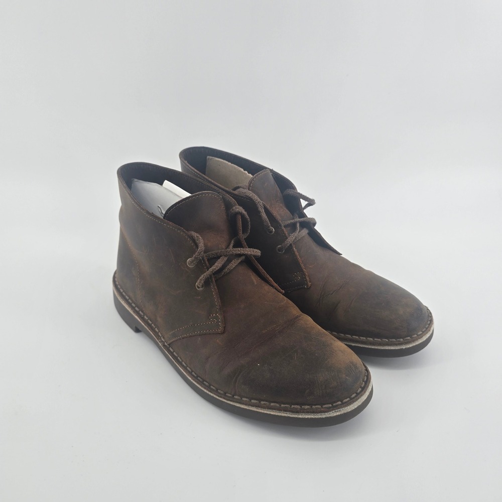 Clarks Bushacre 2 Mens 8.5 Beeswax Brown Leather Chukka Desert Boots 26082285
